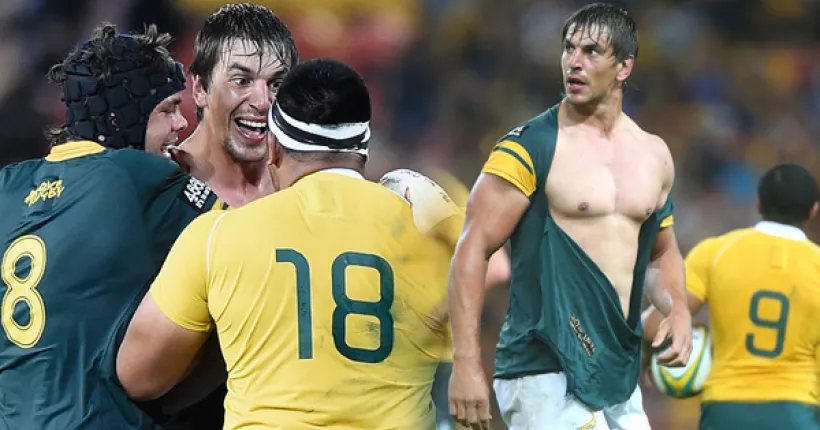 Eben Etzebeth's giant frame revealed after jersey rip in scuffle ...