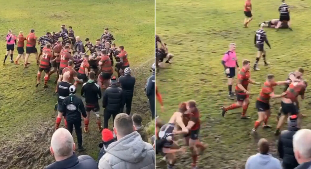 This Mass Brawl In Welsh Club Rugby Is A Throwback To Years Gone By Rugbydump Rugby News