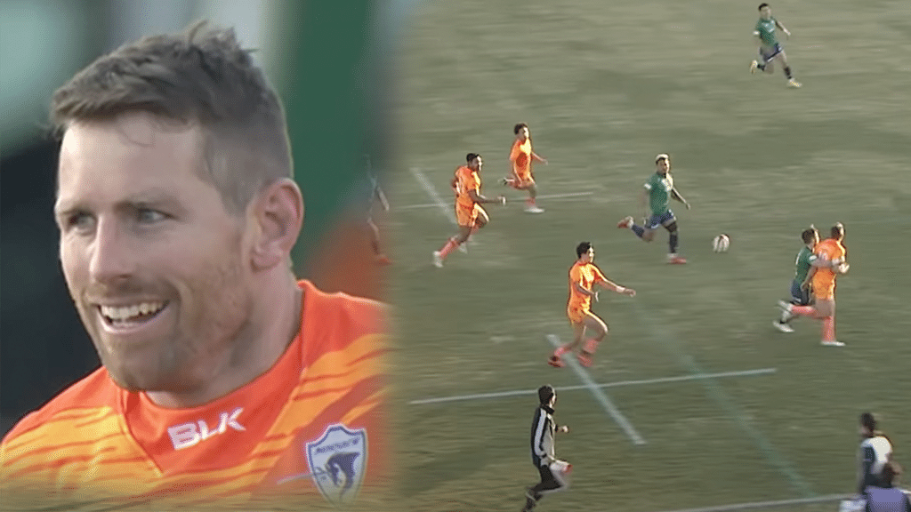 WATCH: Former Wallaby gives filthy offload to assist try in Japan