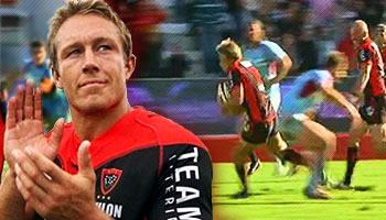 Great try for Jonny Wilkinson against Bourgoin